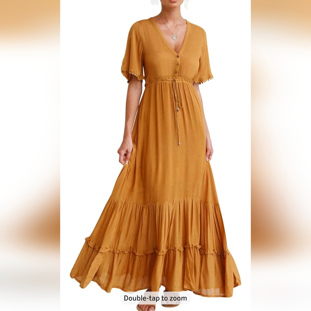 Chic Mustard Maxi Dress
